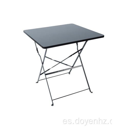 Mesa cuadrada estirada plegable de metal de 70 cm